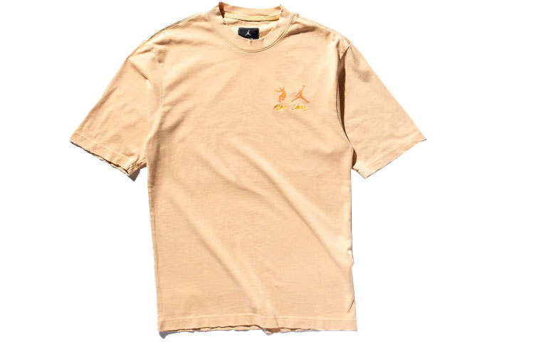 Jordan Jordan X Union 「Future Is Now」 T Shirts Men's Khaki Crew Neck Moderate Straight Fit