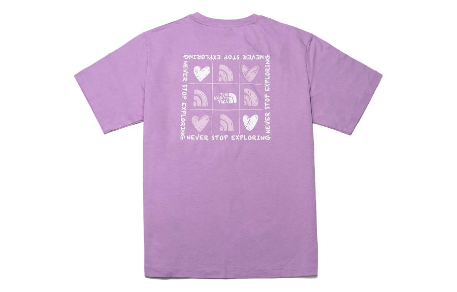 THE NORTH FACE Heart Collection Valentine's Day Collection T Shirt Unisex Light Lavender