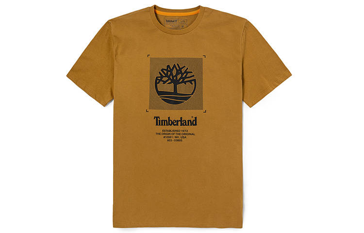 Timberland T Shirts Men's Wheat Crew Neck Moderate Straight Fit