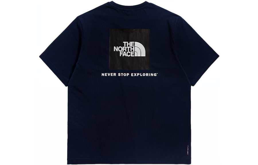 THE NORTH FACE T Shirts Men's Blue Crew Neck Moderate Straight Fit