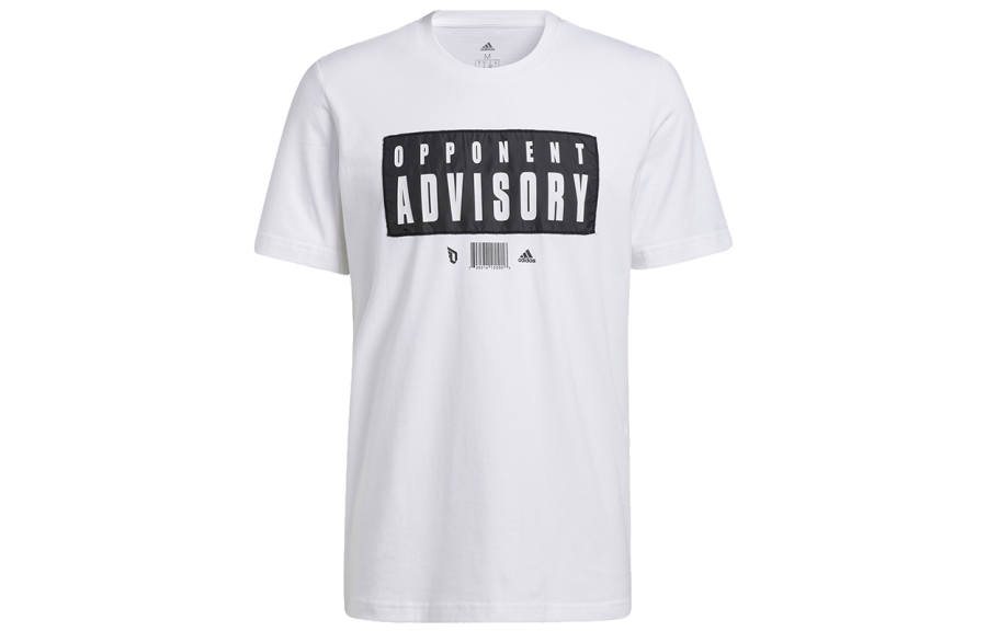 Adidas Adidas T Shirts Men's White Crew Neck Moderate Straight Fit