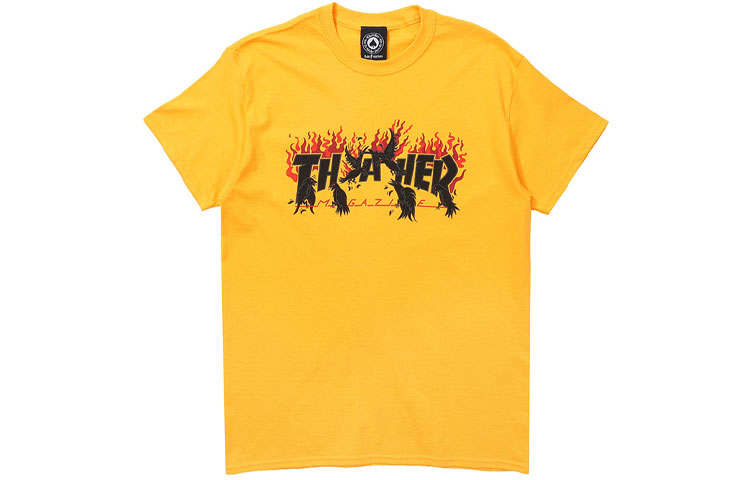 Thrasher Thrasher T Shirt US Version Unisex Gold