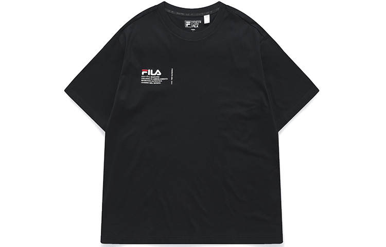 FILA Drop Shoulder Sleeve T-Shirt Men's Jet Black
