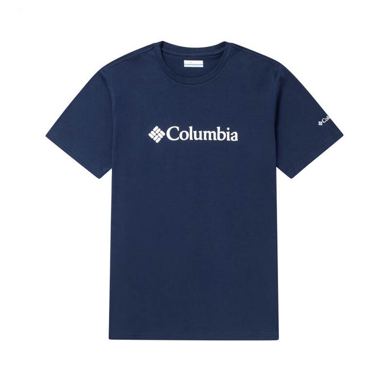 Columbia T Shirts Men's Blue Crew Neck Moderate Straight Fit
