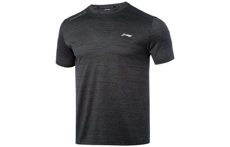 Li-Ning Li Ning T Shirts Men's Mixed Color New Standard Black Crew Neck Moderate Straight Fit