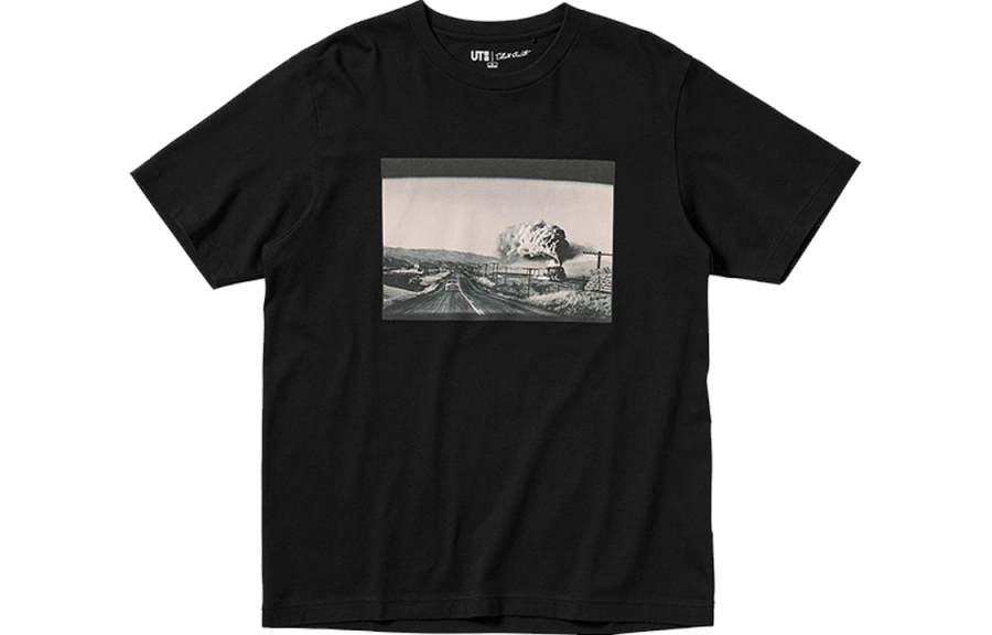 UNIQLO T Shirts Unisex Black Crew Neck Moderate Straight Fit