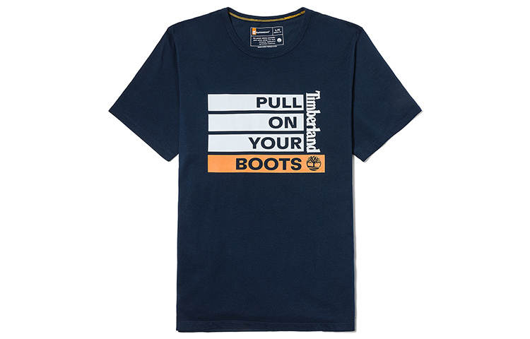 Timberland T Shirts Men's Dark Sapphire Crew Neck Moderate Straight Fit