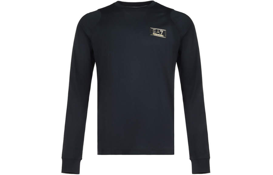 EMPORIO ARMANI T Shirts Men's Night Blue Crew Neck Moderate Straight Fit