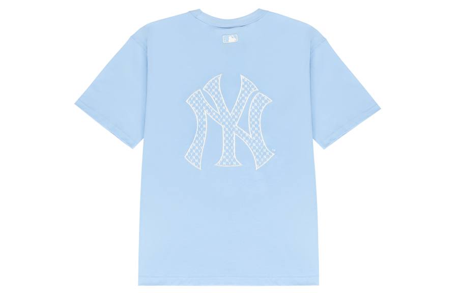MLB MLB Old Flower T Shirts Unisex Blue Crew Neck Moderate