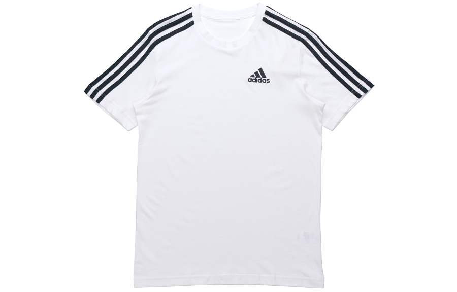 Adidas Adidas ESSENTIALS 3 Stripes T Shirt Men's White