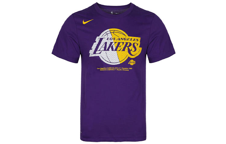 Nike Nike T Shirts Men's Purple Crew Neck Moderate Straight Fit