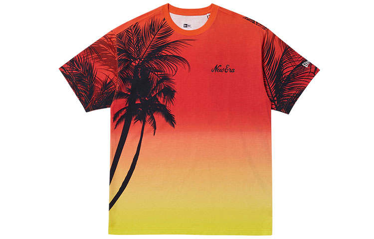 New Era T Shirts Unisex Red Crew Neck Moderate Straight Fit