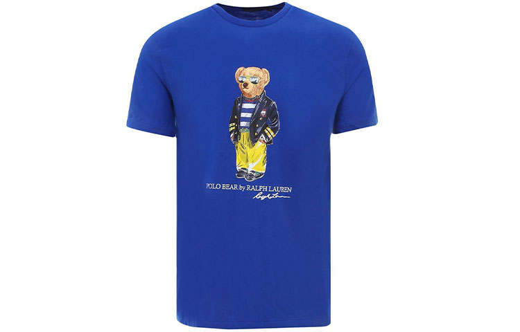 Polo Ralph Lauren Polo Bear T Shirt Custom Slim Fit Men's Blue