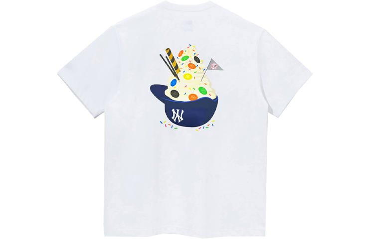 New Era T Shirt Trendy Versatile Men's White