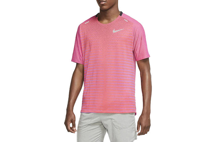 Nike Nike T Shirts Men's Pink Crew Neck Moderate Straight Fit