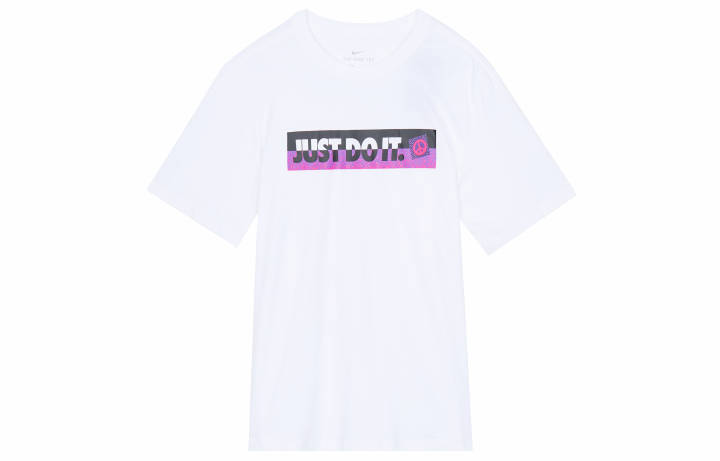 Nike Nike T Shirts Men's White Crew Neck Moderate Straight Fit