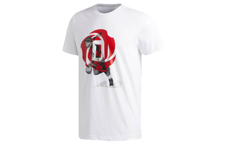 Adidas Adidas T Shirts Men's White Crew Neck Moderate Straight Fit