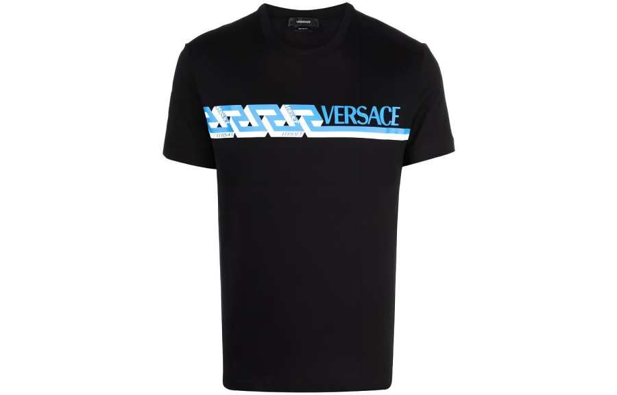 VERSACE VERSACE T Shirts Men's Black Crew Neck Moderate
