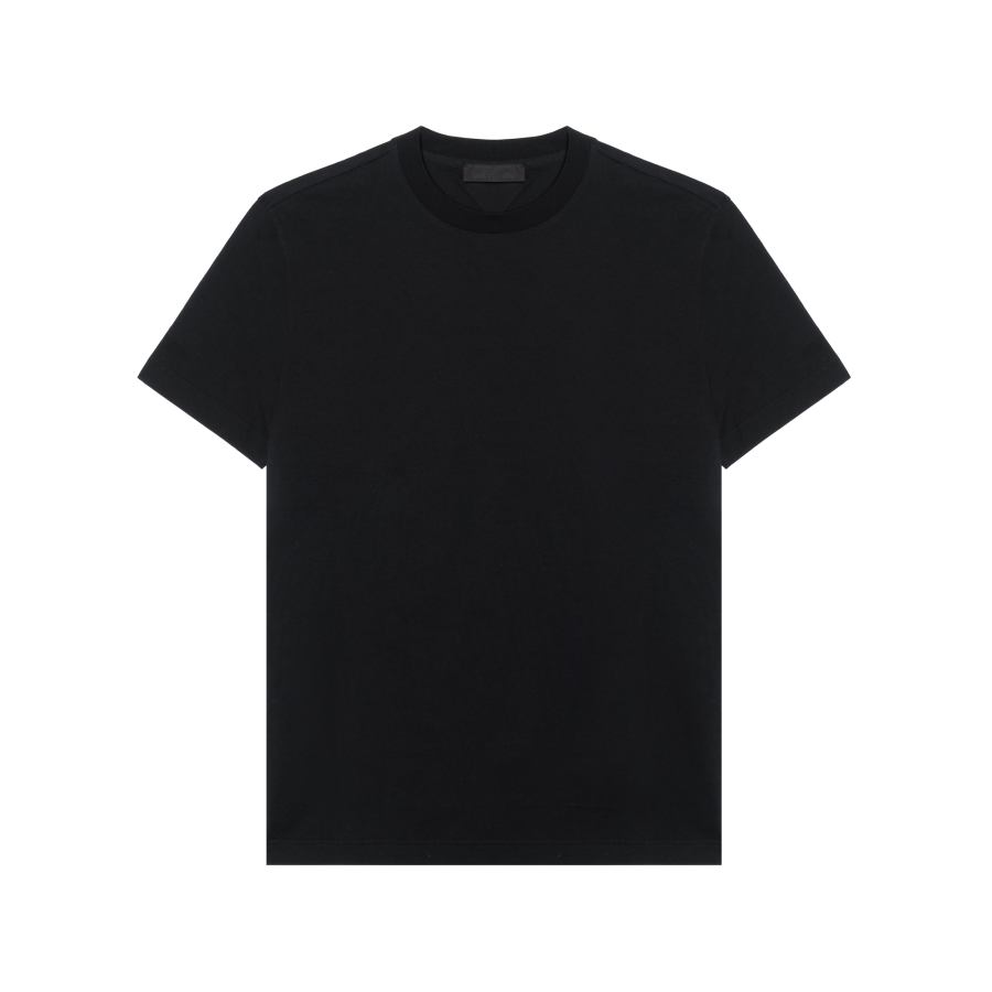 PRADA PRADA T Shirts Men's Black Crew Neck Moderate Straight Fit