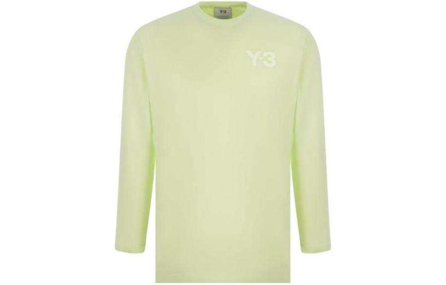 Y-3 SS22 Men's Cotton Pullover Long-Sleeve T-Shirt Green