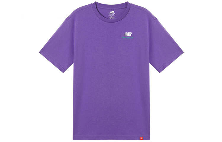New Balance New Balance T Shirts Unisex Purple Crew Neck Moderate Straight Fit