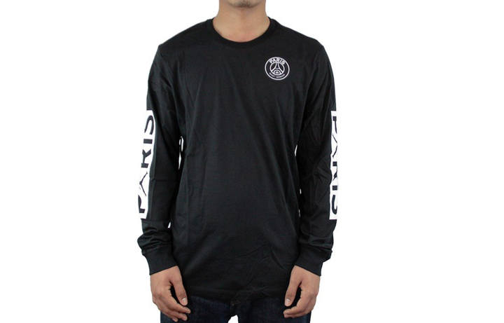 Jordan Jordan PSG T Shirts Men's Black Crew Neck Moderate Straight Fit