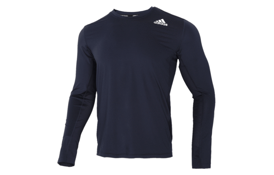 Adidas Adidas T Shirts Men's Navy Blue Crew Neck Moderate Straight Fit
