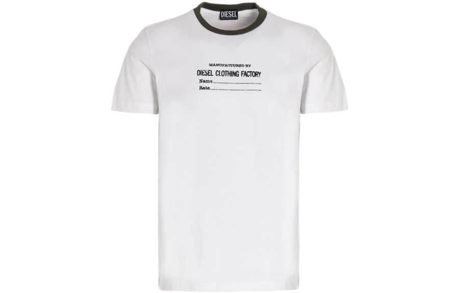DIESEL T Shirts Men's White Crew Neck Moderate