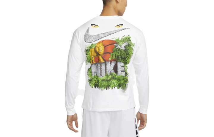 Nike Nike T Shirts Men's White Crew Neck Moderate Straight Fit