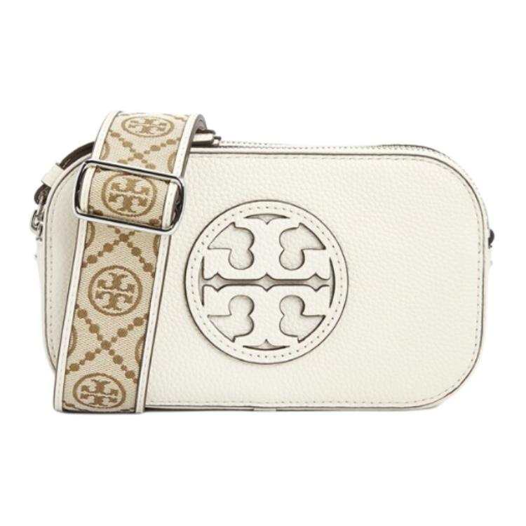 TORY BURCH Miller Leather Crossbody Bag, Shoulder Bag Mini Women's Ivory