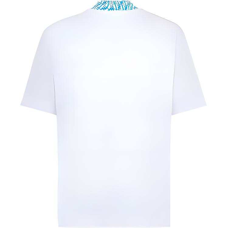 FENDI T Shirts Men's White Crew Neck Moderate Straight Fit