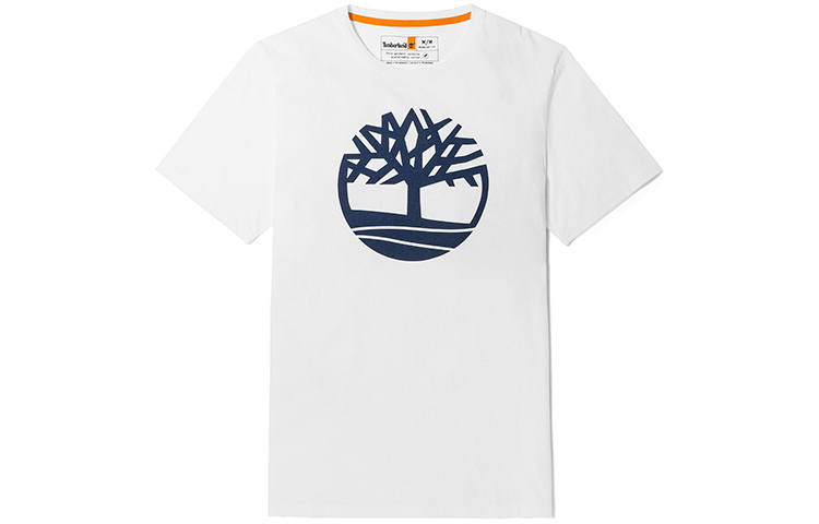 Timberland T Shirts Men's White Crew Neck Moderate