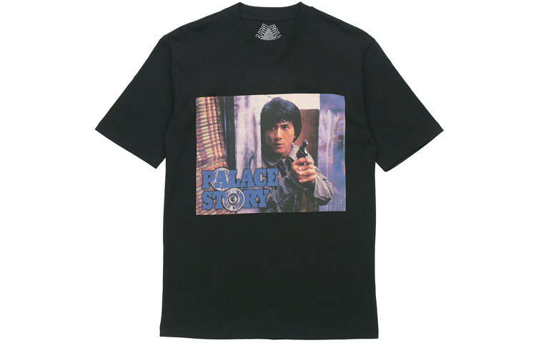 PALACE T Shirts Unisex Black Crew Neck Moderate Straight Fit