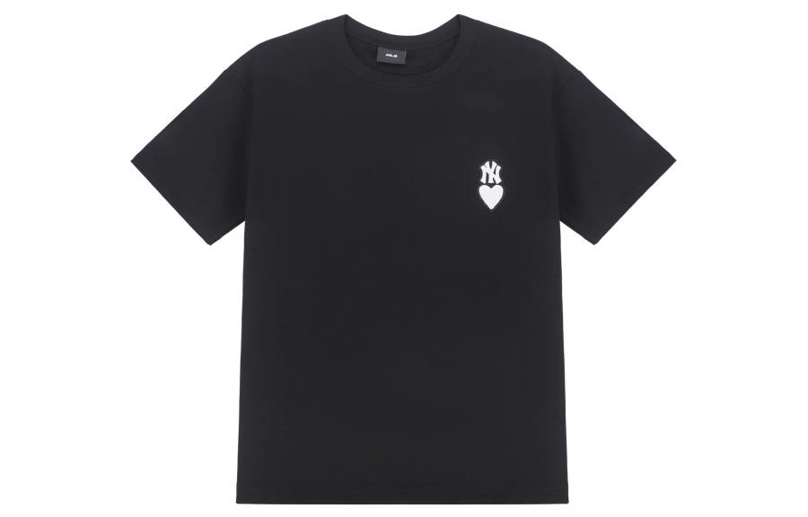 MLB New York Yankees T Shirts Unisex Black Crew Neck Moderate