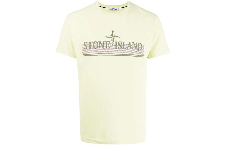 STONE ISLAND T Shirts Men's Yellow Crew Neck Moderate
