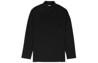 Y-3 Y 3 T Shirts Men's Black Stand Collar Moderate Straight Fit