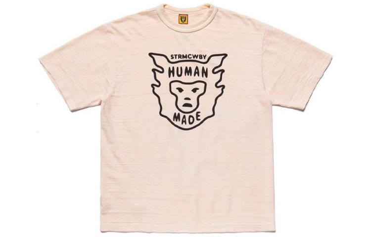 HUMAN MADE T Shirts Unisex Pink Crew Neck Moderate