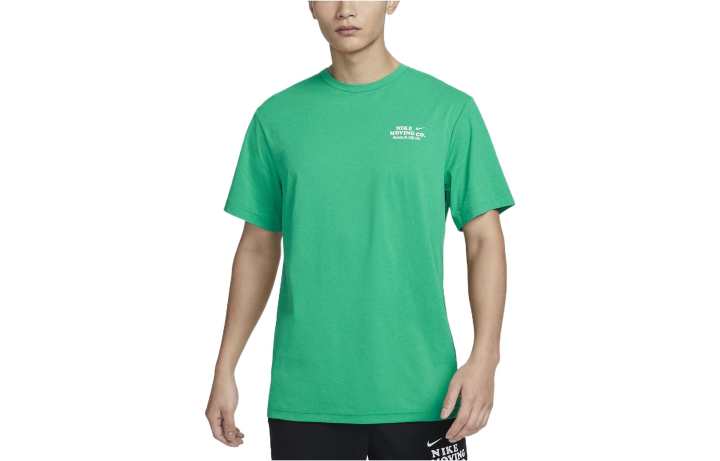 Nike Nike T Shirts Men's Green Crew Neck Moderate Straight Fit