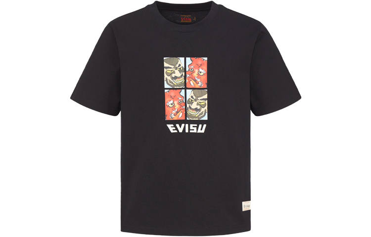 EVISU T Shirts Men's Crew Neck Moderate Straight Fit
