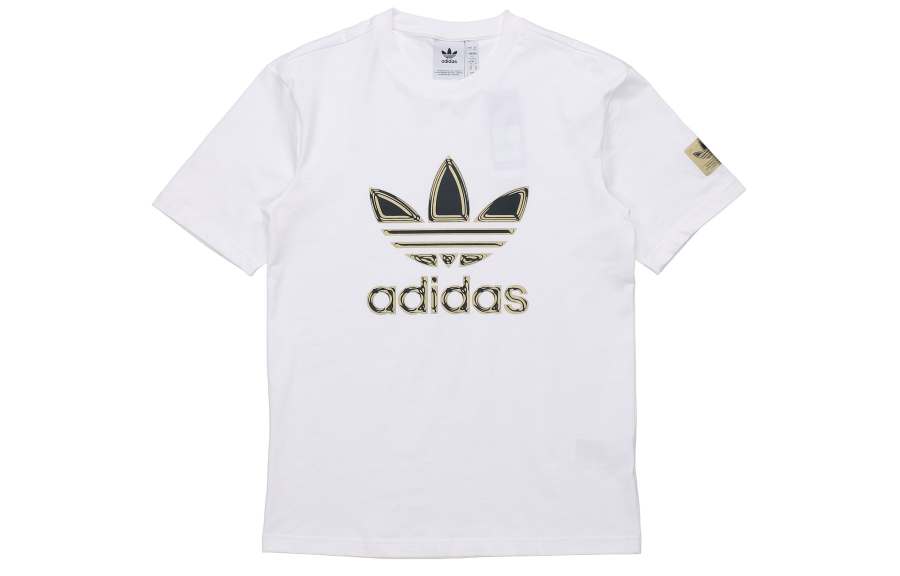 Adidas Originals METALLIC T Shirt Set in Shoulder Men's White