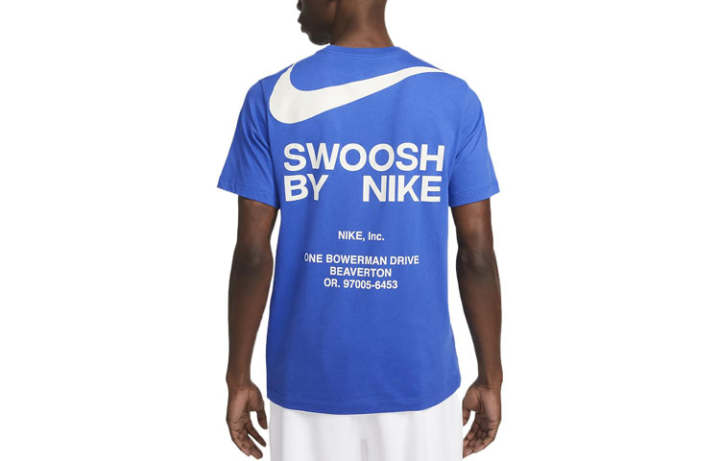 Nike Nike T Shirts Men's Blue Crew Neck Moderate