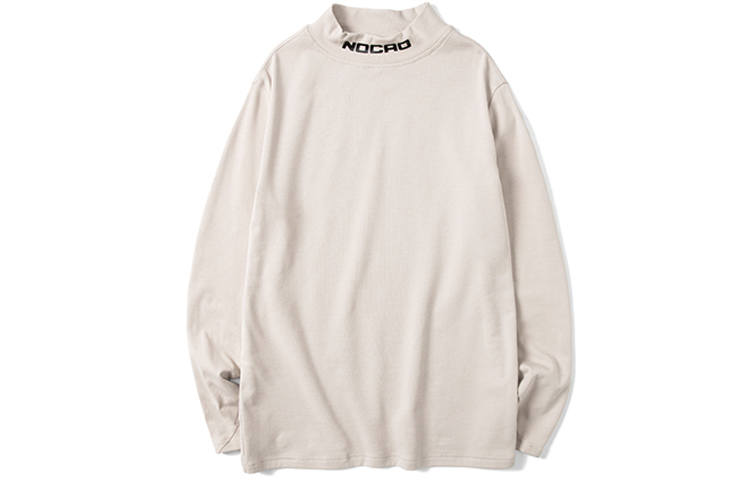 NOCAO T Shirts Unisex Half Turtleneck Thickened And Fleece Lined Straight Fit