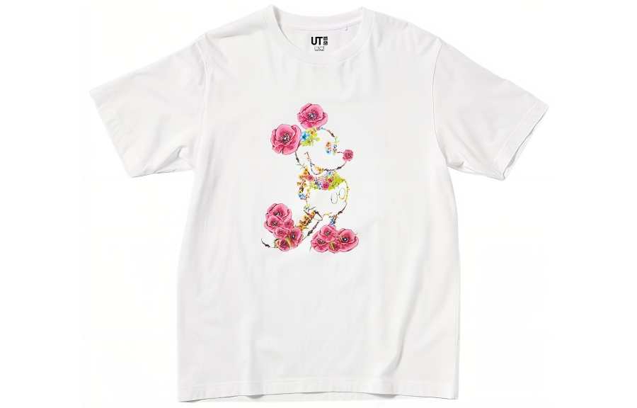 UNIQLO x MICKEY STANDS UT T Shirt Unisex White