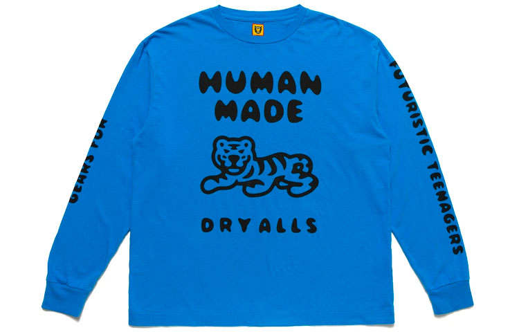 HUMAN MADE T Shirts Unisex Blue Crew Neck Moderate
