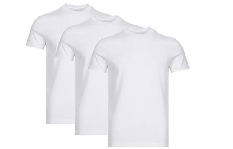 PRADA PRADA T Shirts Men's White Crew Neck Moderate Straight Fit