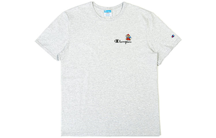 Champion T Shirt Unisex Light Gray
