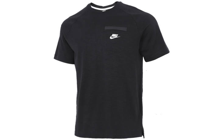Nike Nike T Shirts Men's Black Crew Neck Moderate Straight Fit