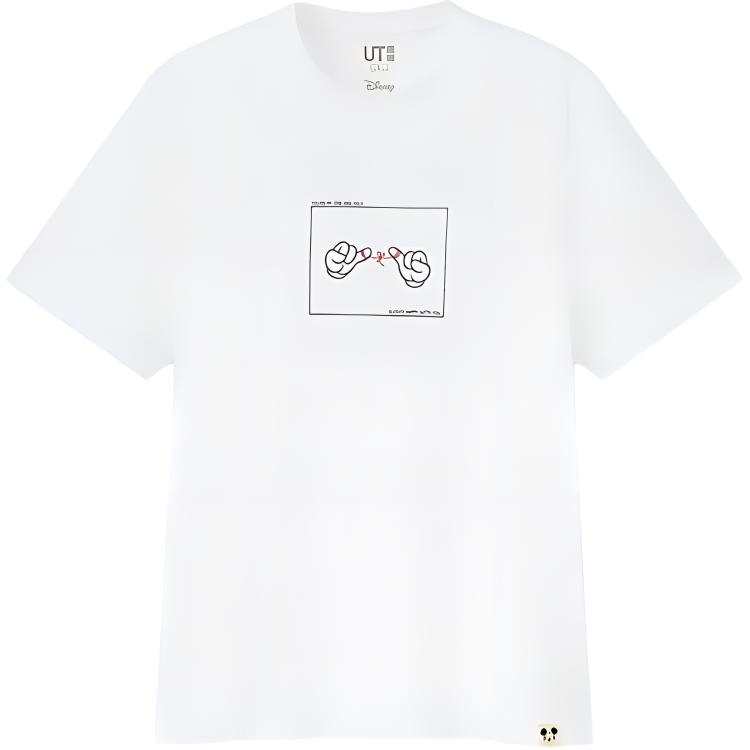 UNIQLO T Shirts Unisex White Crew Neck Moderate
