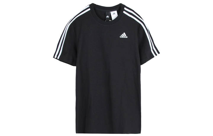 Adidas Adidas T Shirts Men's Black Crew Neck Moderate Straight Fit