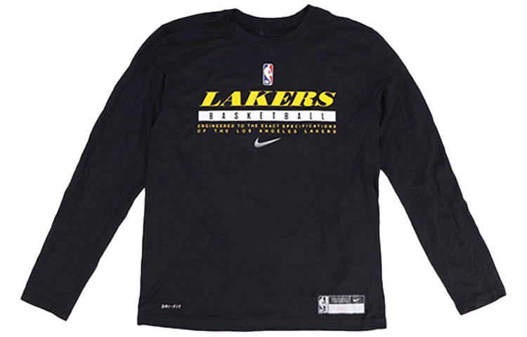 Nike Nike NBA T Shirts Men's Black Crew Neck Moderate Straight Fit